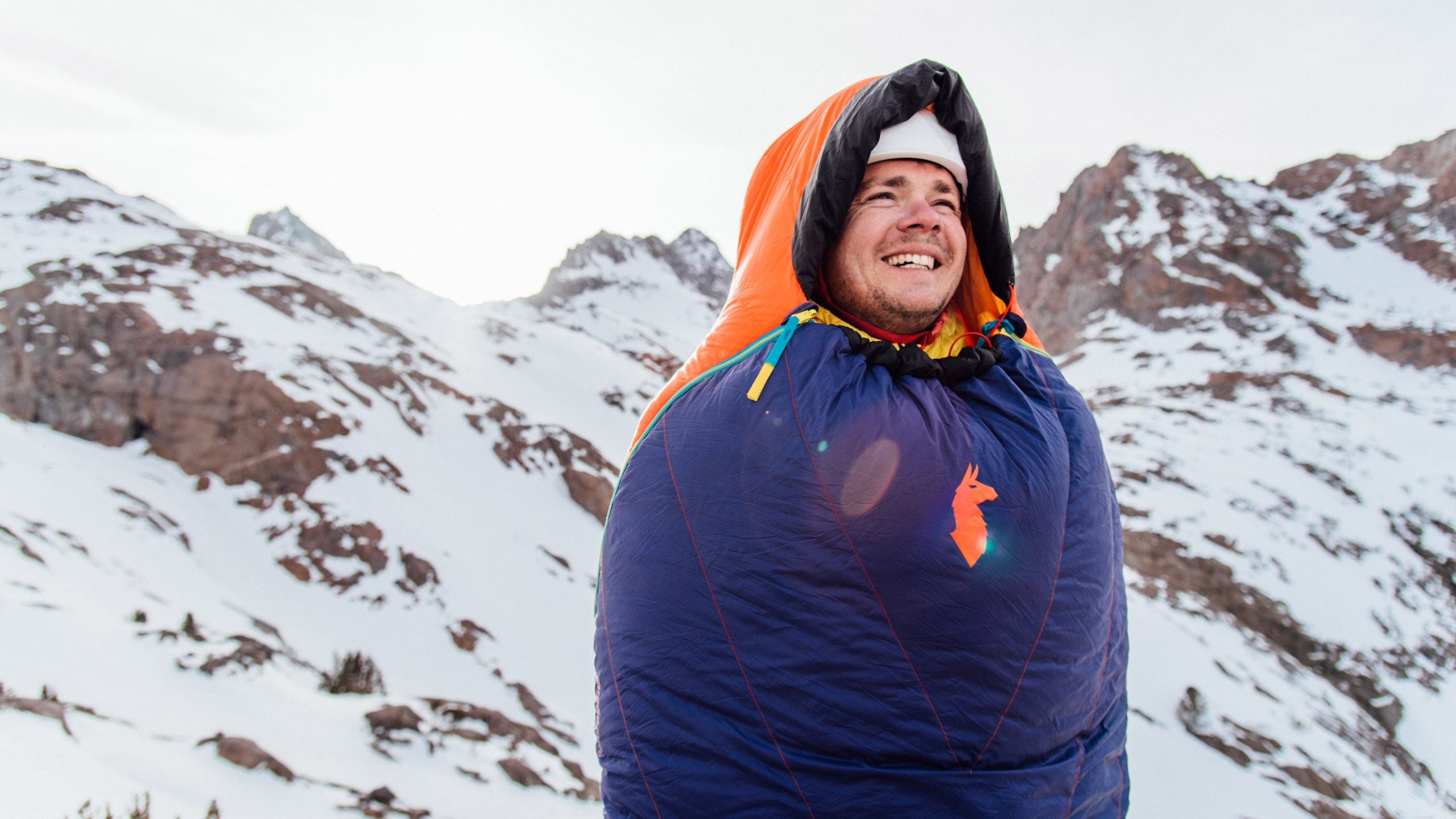 Matt, in a sleeping bag Chris loaned him. Between the two of us, Matt was fully outfitted for a mountaineering trip in the Sierra. 