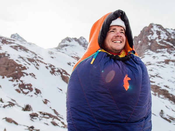 Matt, in a sleeping bag Chris loaned him. Between the two of us, Matt was fully outfitted for a mountaineering trip in the Sierra.