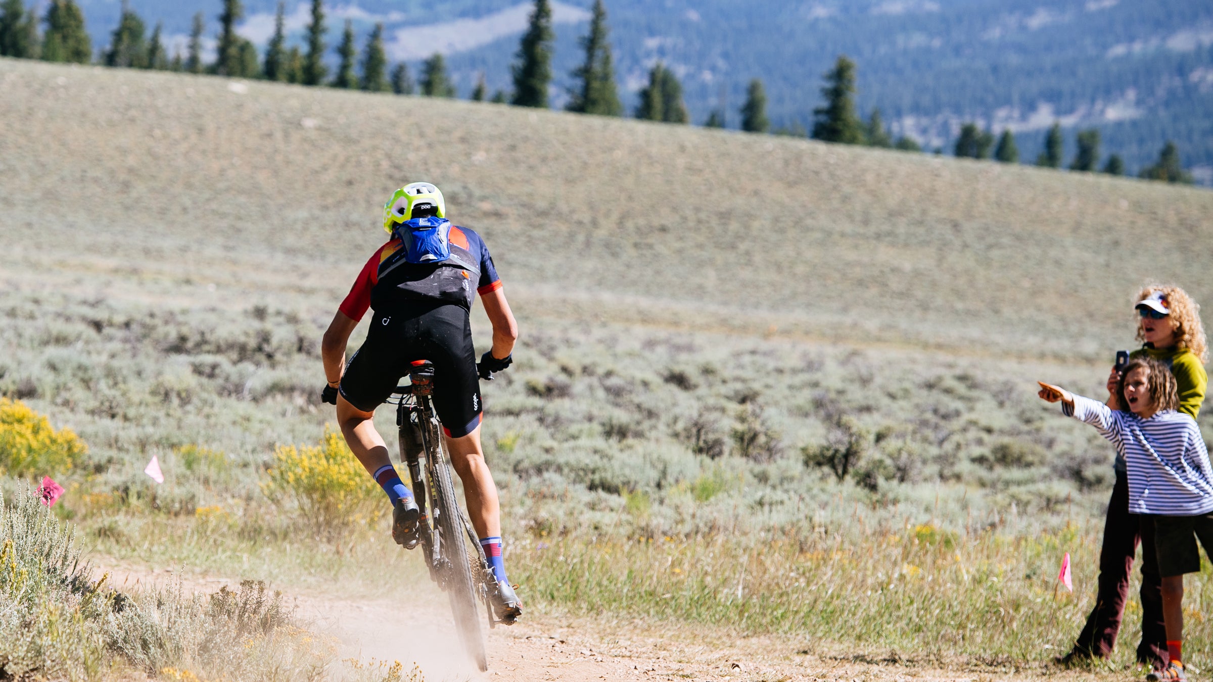 On the trail at the Leadville 100.
