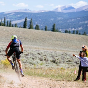 On the trail at the Leadville 100.