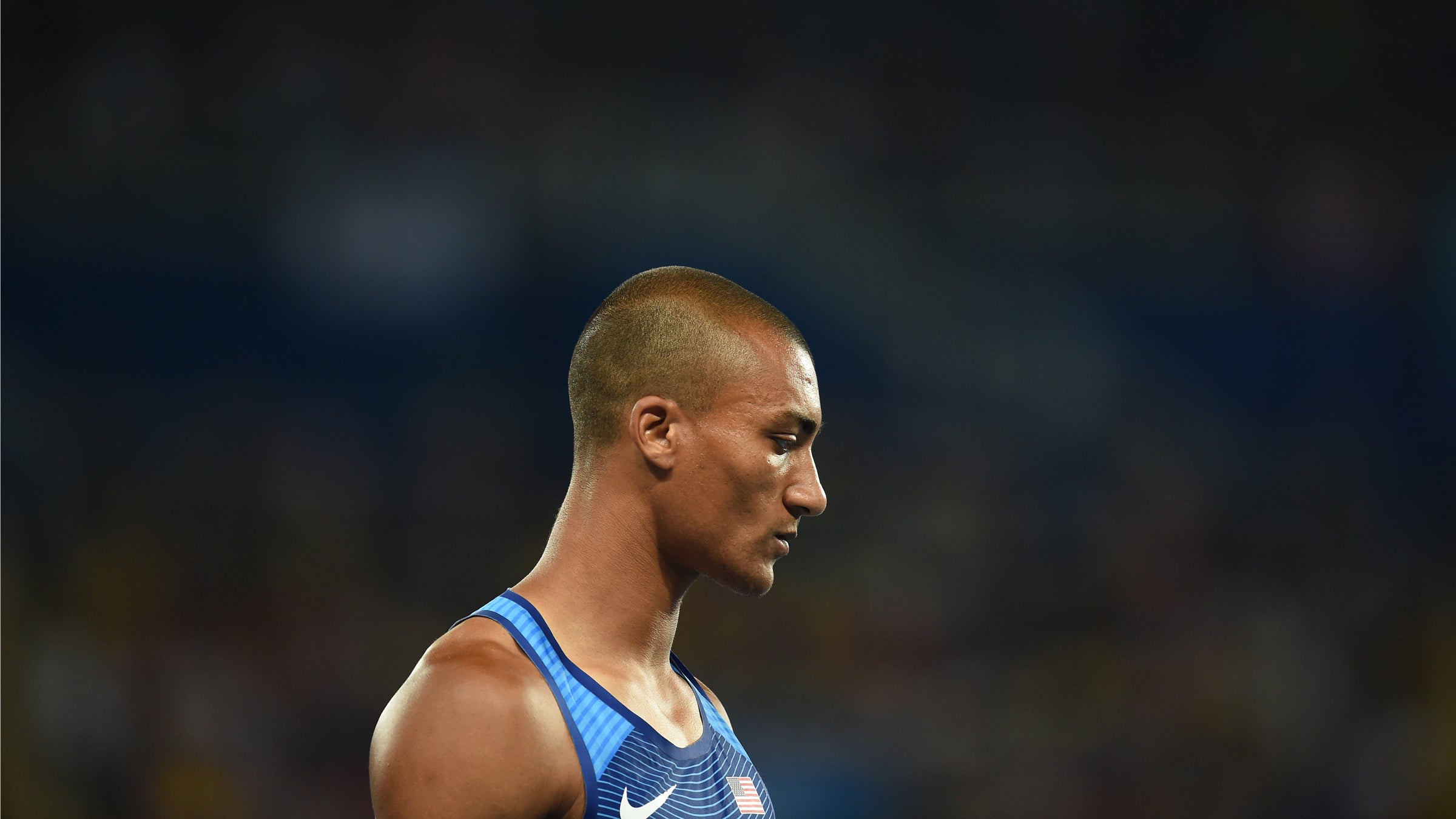 Ashton Eaton winning decathlon gold during the Rio Games.