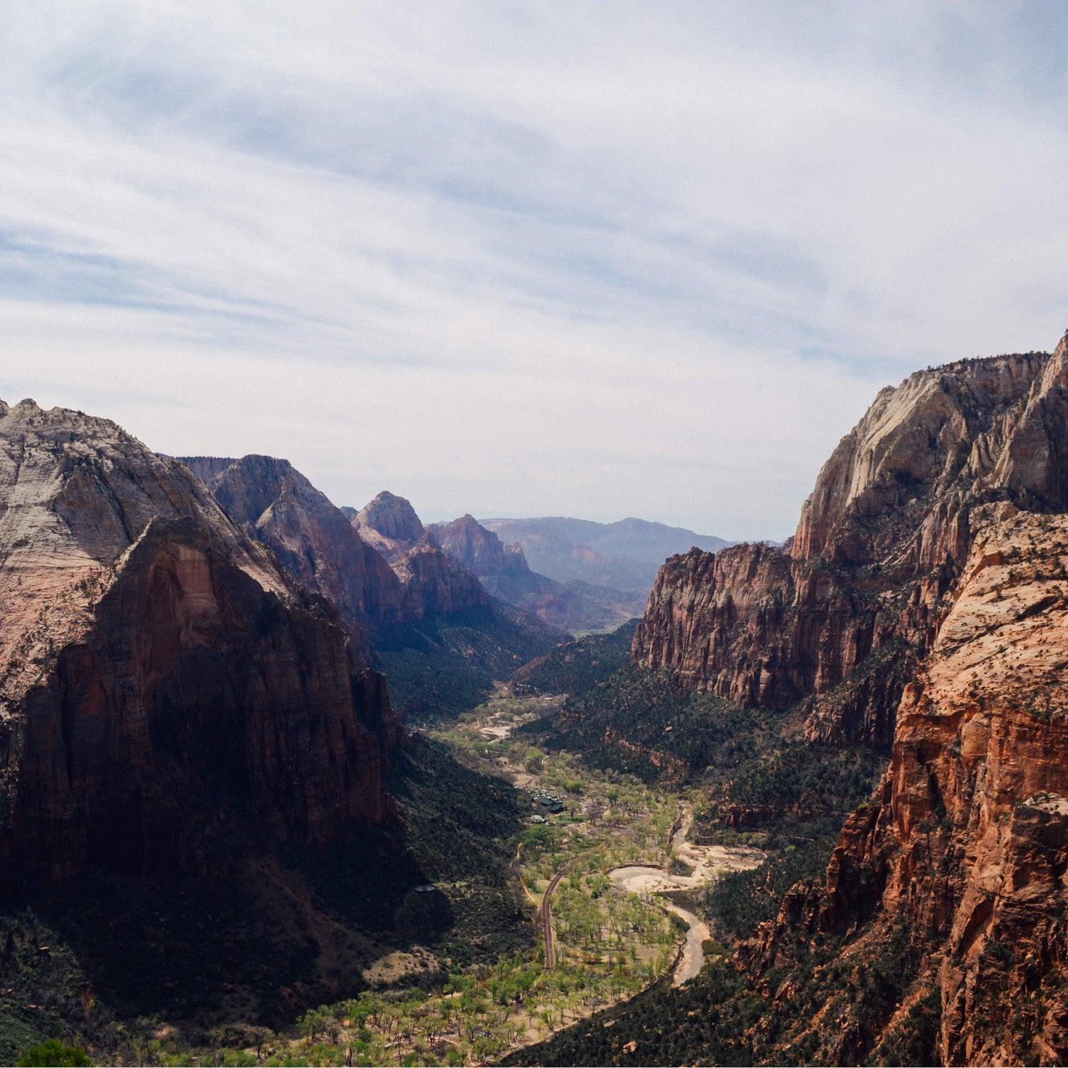 The red sandstone cliffs of Zion Canyon at Utah's Zion National Park