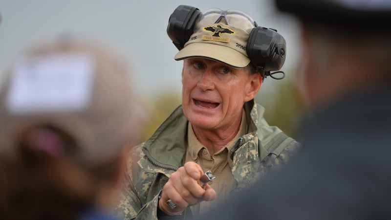 Wilkinson expresses extreme displeasure, the former Sergeant Major's most common emotion.