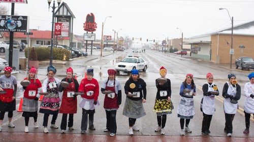For more than 60 years, the towns of Liberal, Kansas, and Olney, England, have had a friendly competition鈥攚omen run down the streets of each town flipping pancakes, and the fastest one wins. However, the first Pancake Day Race started way back in 1445, when a woman, who was late for church in Olney, ran to the service with skillet and pancake still in hand.