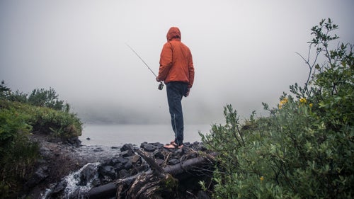 Simmons looks for risers through the heavy fog at camp one. Despite throwing everything we had at the fish (dries, streamers, and nymphs) they seemed uninterested. Collectively we only managed to outsmart one fish at the first lake, thanks to Olympic snowboarder Justin Reiter’s perseverance.