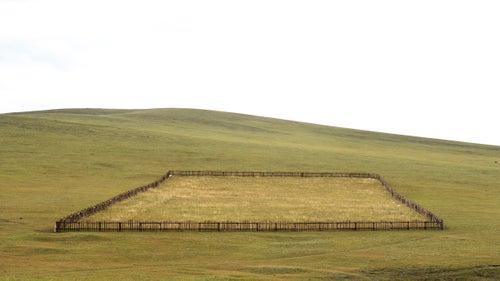 鈥淭hey call Mongolia the Land of No Fences, which was pretty darn true,鈥 McElveen says. 鈥淏ut every now and then you did see livestock paddocks like these.鈥