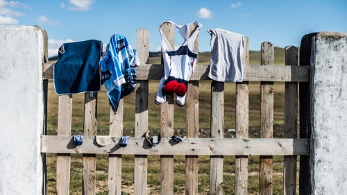After each stage, racers hand-washed their kits in a bathroom or with a hose, then hoped they dried by morning.