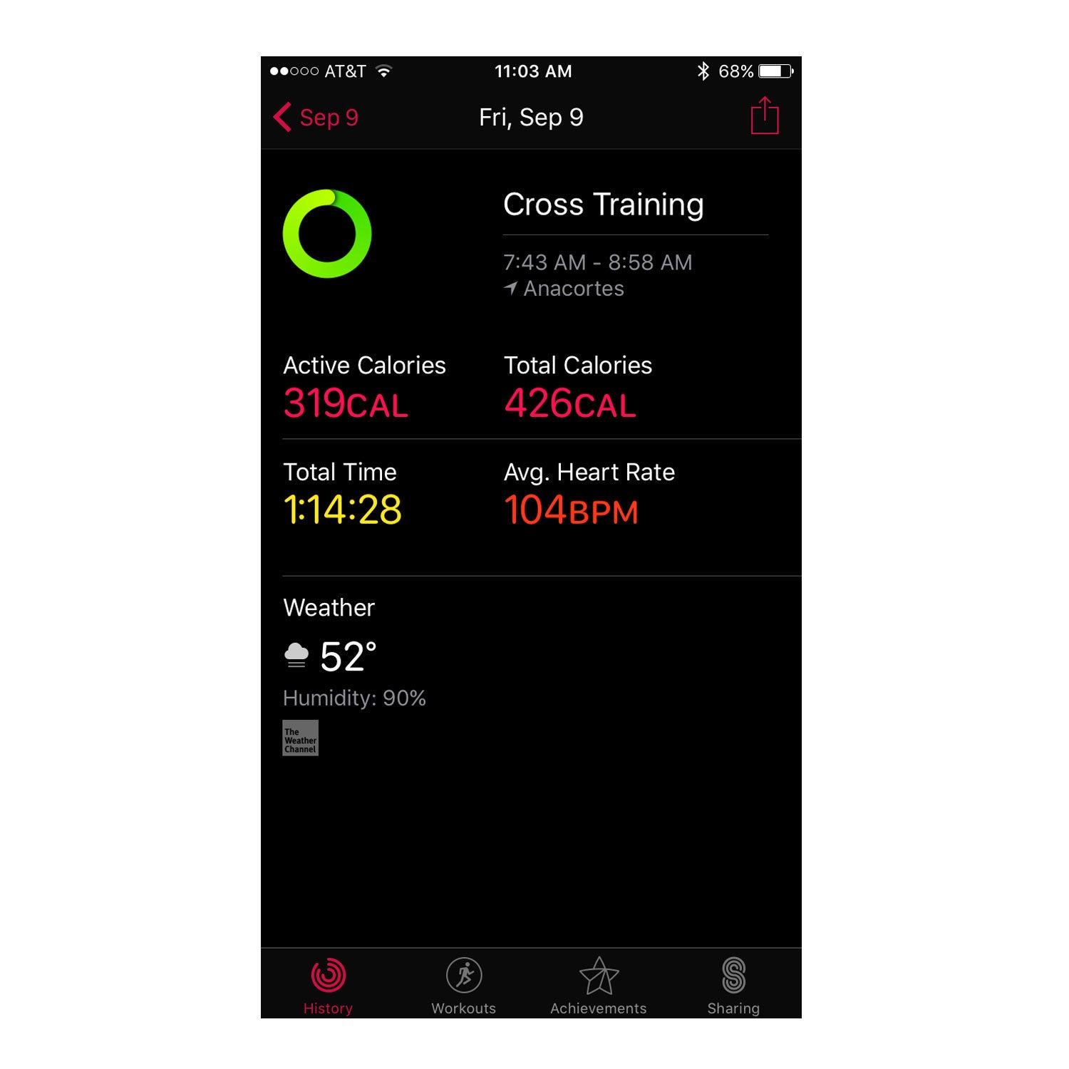 Cross training best sale apple watch