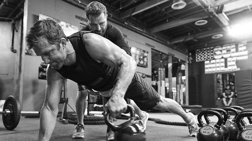 Bartholomew working with UFC Fighter Luke Rockhold.
