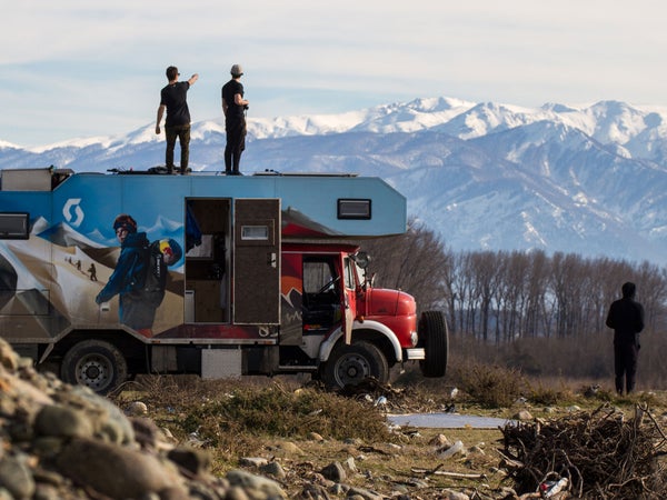 The next generation of adventure vehicles will be unstoppable, off-road beasts. We’re talking narrow-footprint trailers, custom rigs, and military-grade machines to take us farther into the backcountry. And some people are getting creative with all these new options. Fabian Lentsch, a 23-year-old former pro Freeride World Tour skier, created the Snowmads: a 1985 fire truck converted into a souped-up camper that fits eight adventure enthusiasts, their toys (think skis, paragliders, and bikes), and all their camera gear.

It took Lentsch and his team eight months to finish the truck. When they did, in early 2016, he set out to explore the entire world with it (and on his skis). This past winter, Lentsch set off on a route through Austria, the Balkans (Hungary, Serbia, Kosovo, Republic of Macedonia), Turkey, Iran, Armenia, and Georgia. These are some photos from his adventure.