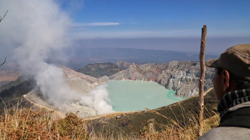 Trekking to the top of an Indonesian volcano is just one part of the course