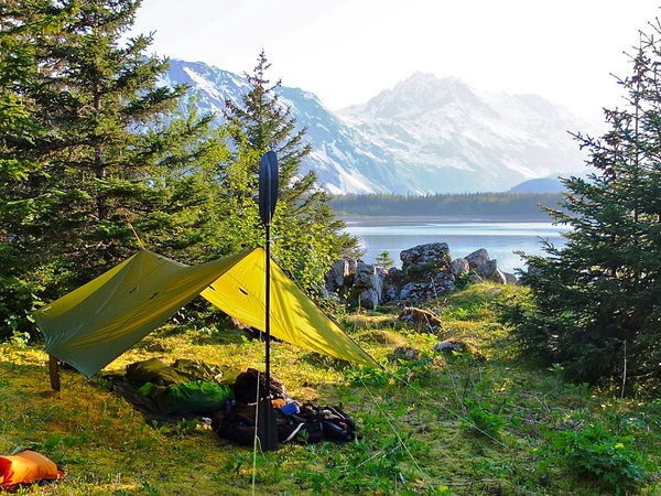 There's not much between you and a good view when you tarp camp.