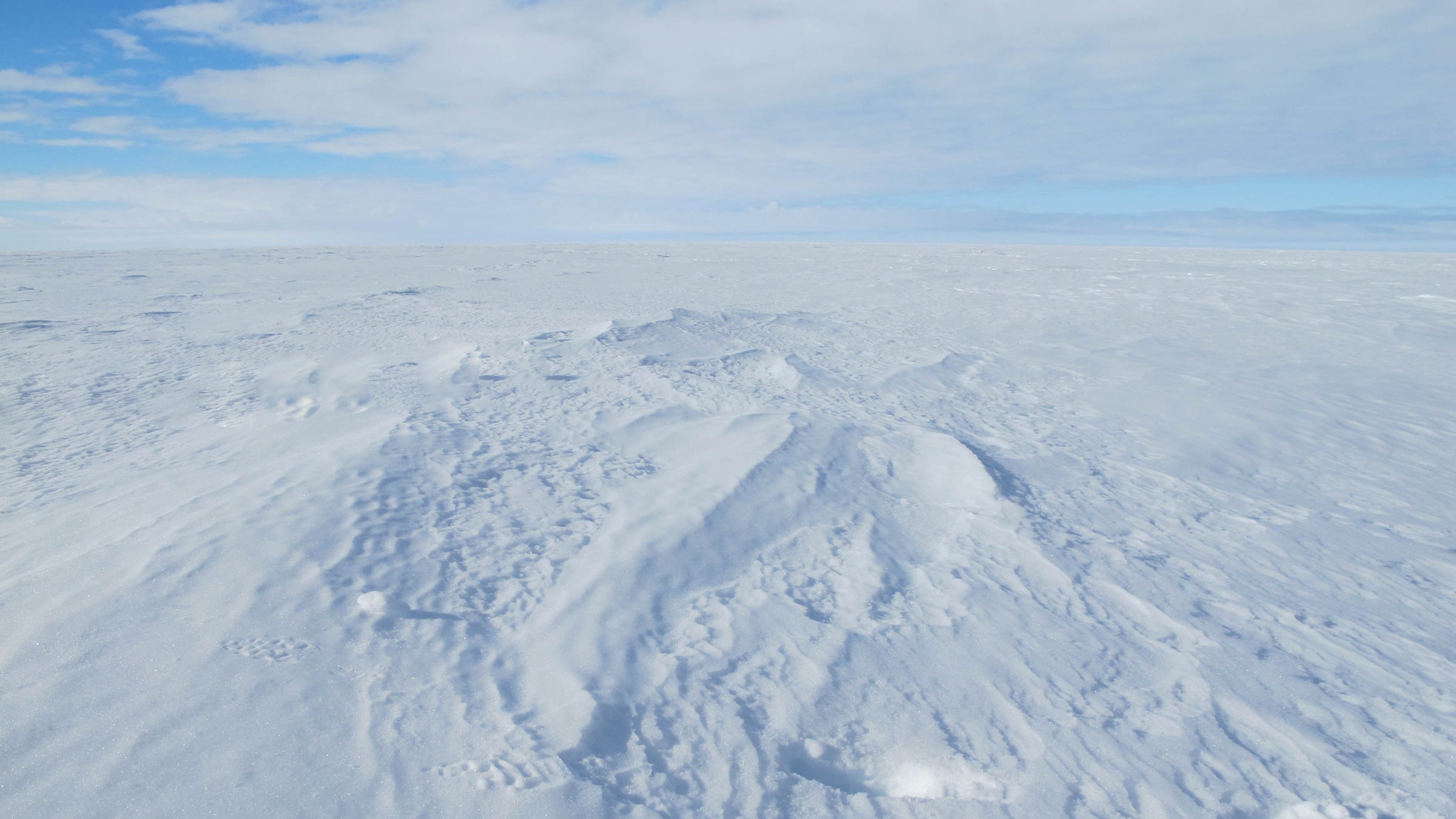The surface of the Ross Sea Ice Shelf, Antarctica