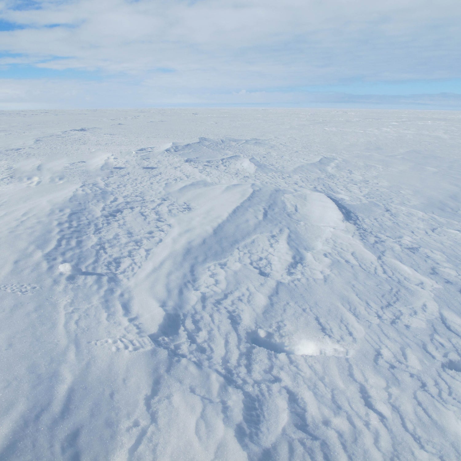 The surface of the Ross Sea Ice Shelf, Antarctica