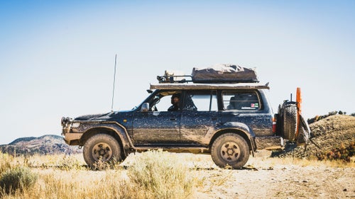Steve Jackson, with his right-hand-drive 1990 Land Cruiser HDJ81.