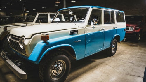 A 1978 Land Cruiser FJ55 Canadian Market in pristine condition, with all its original parts. This one lives in the Land Cruiser Heritage Museum.