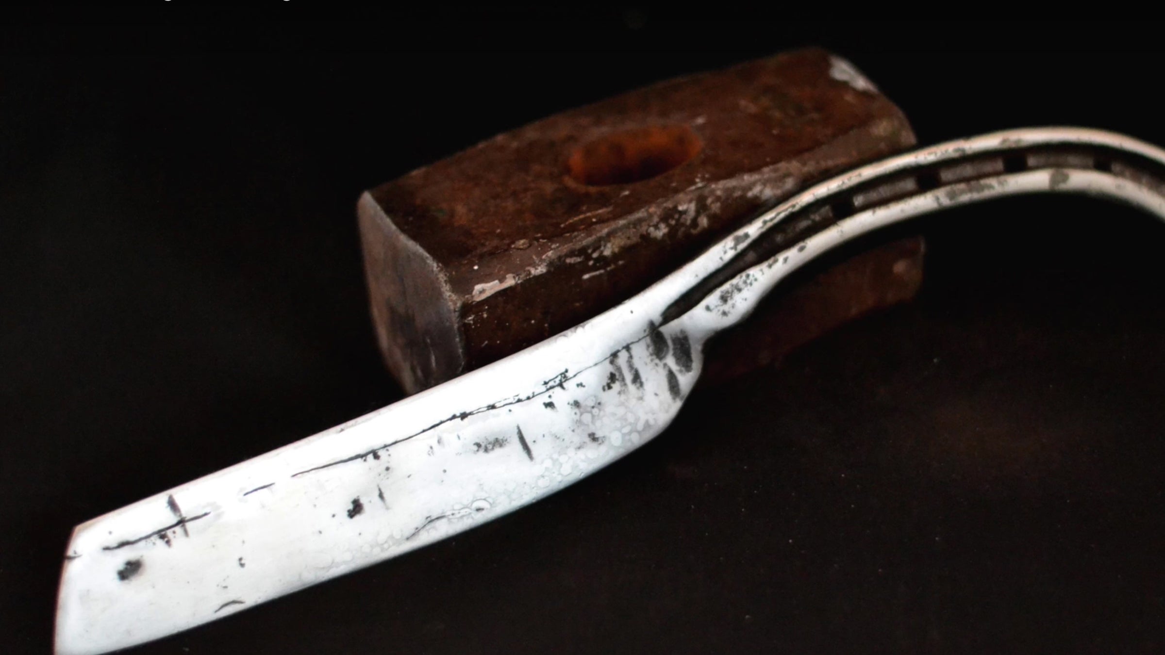 The man can turn anything into a knife.