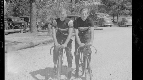 This photo, titled 鈥淭wo bicyclists from South Bend,鈥 was taken in 1939 at Mammoth Cave National Park. It shows the kind of gear road bikers were working with in the depth of the Great Depression.