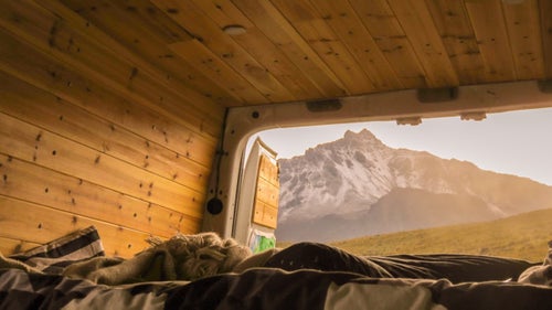 Camping at an altitude above 14,000 feet at the end of the road on Illiniza Sur, Ecuador.