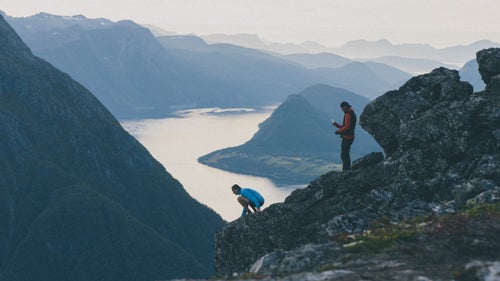 Hestad scouting a potential new exit point.