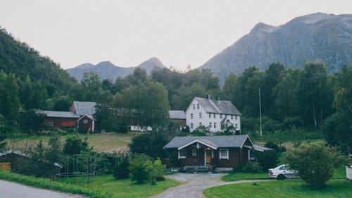 Homes in the village of Isfjorden, roughly a six-hour drive north of Oslo.