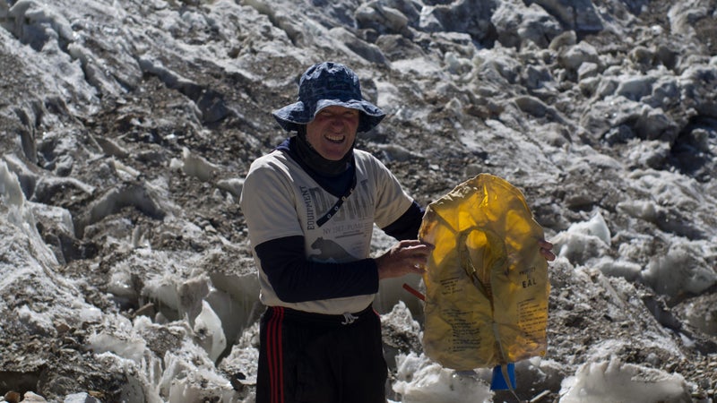 Robert Rauch with a life jacket.