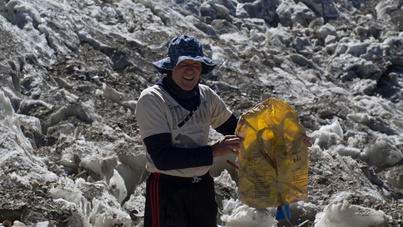 Robert Rauch with a life jacket.