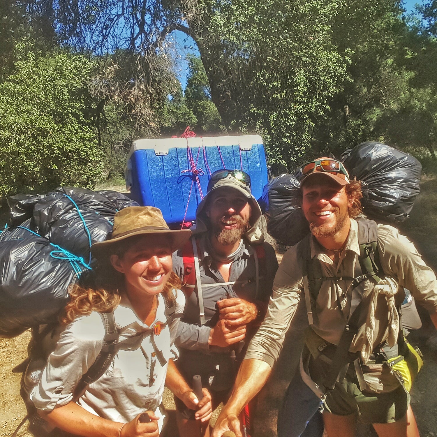 Seth Orme and Paul Twedt packed out 720 pounds of trash from the PCT.