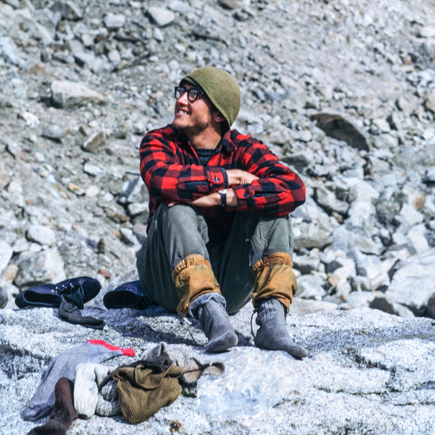 David Roberts in 1967, during an expedition in Alaska’s Revelation Mountains.