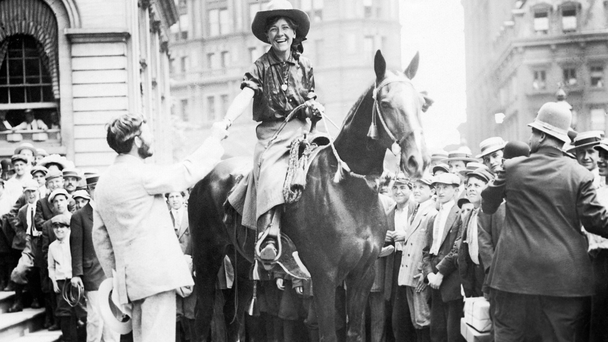 Nan Aspinwall was the first woman to ride across North America (from San Francisco to New York) alone on horseback, in 1911.
