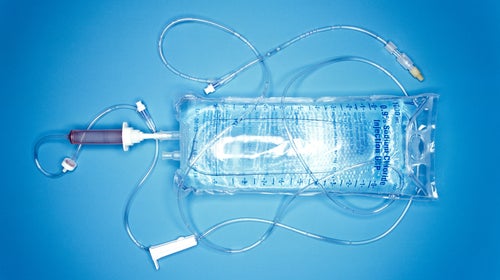 Faulhaber says an IV offers a quicker way to replenish both fluids and vitamins than chugging water.