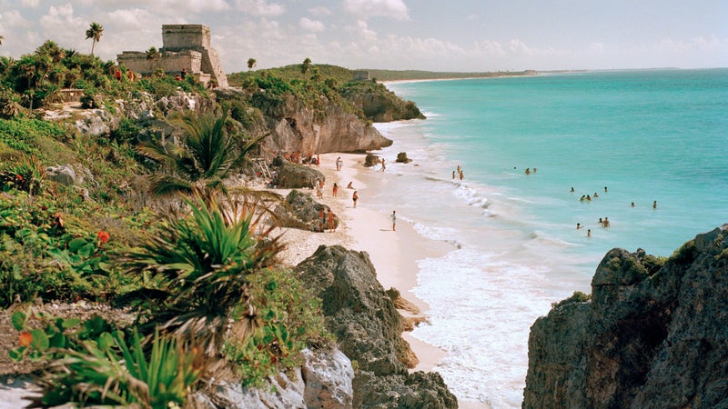 The beach in Tulum.