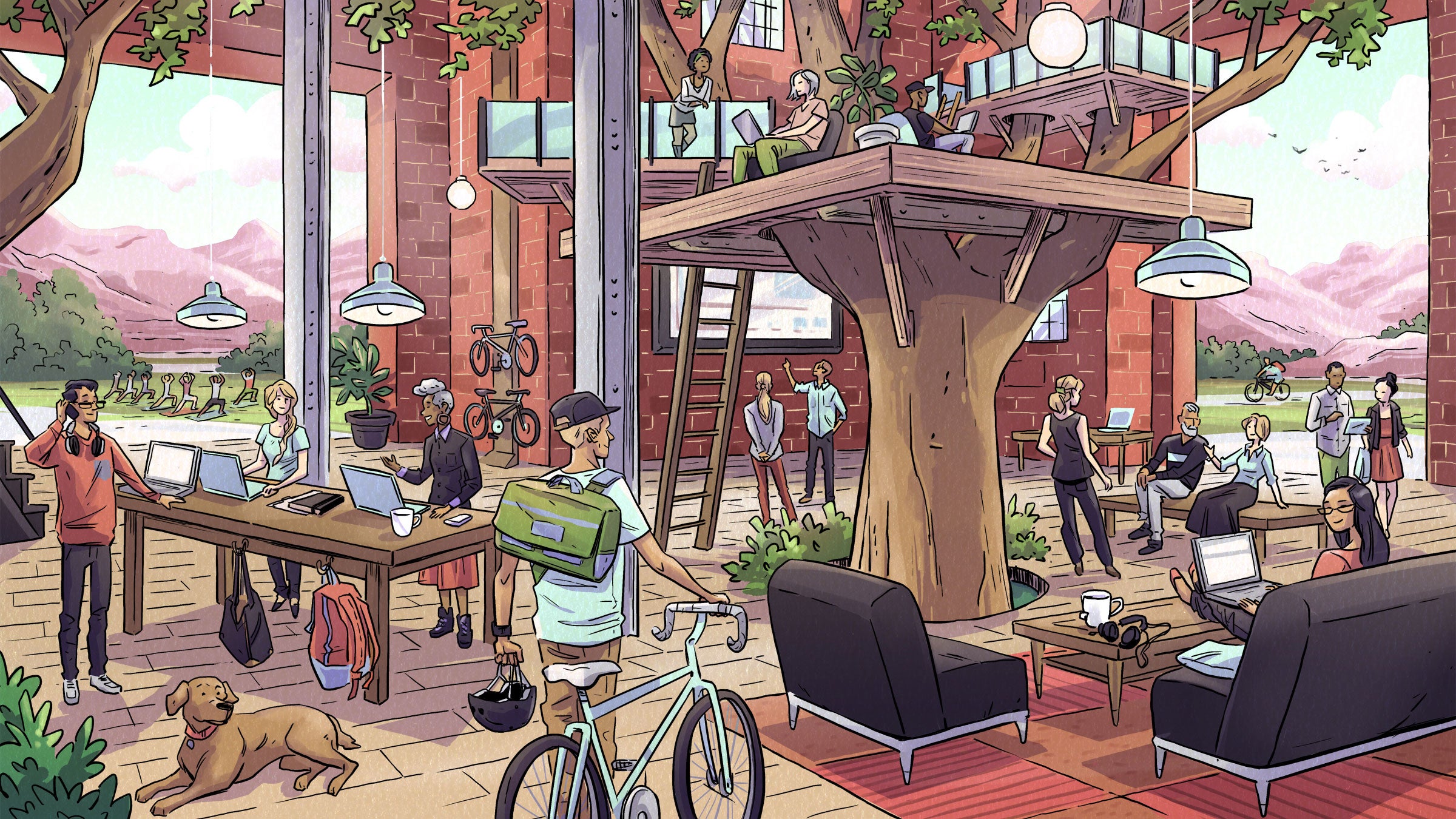 Work-life balance isn't as tricky to manage at these 100 offices.