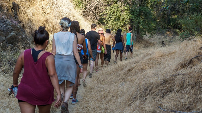 A backpacking trip instead became a nature walk on a car camping trip. As an experienced outdoors type, the suffer fests you love may not be the most fun things for regular people.