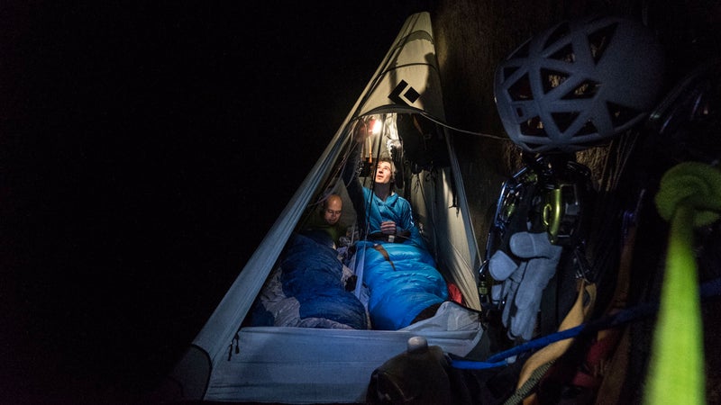 Adam Ondra (Right) on the Dawn Wall.