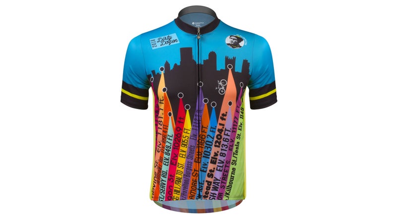 This bike jersey is for sale and costs $79.95.