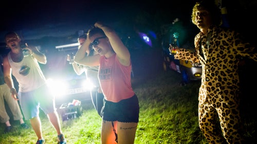 The night before the race, the Adventurists hosted a send-off party near the starting line at the Goodwood Racecourse, a few hours south of London.