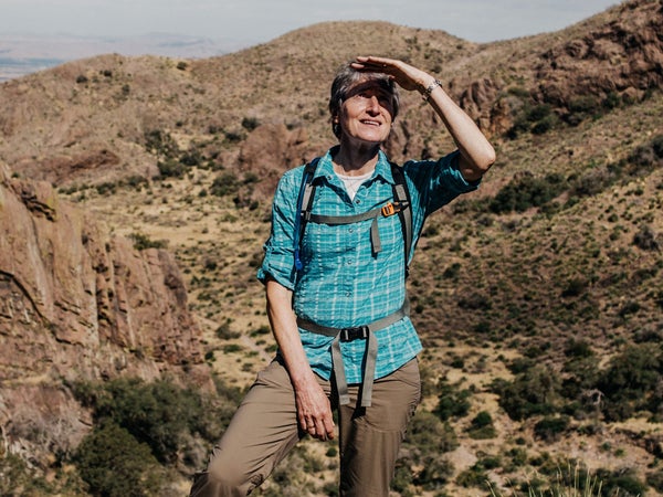 Jewell on the job in 2014 at the newly created Organ Mountains-Desert Peaks National Monument in New Mexico.