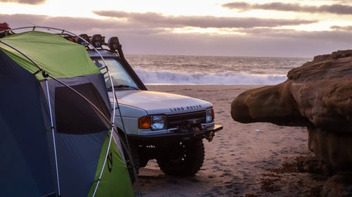 A truck, a tent, and a beach. Can life get much better than this?