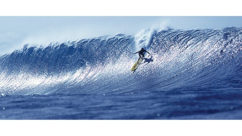 Jackie Dunn, also known as the “Prince of Pipeline,” on the North Shore, Oahu, 1978. Here, Dunn drops into perfect Pipeline conditions completely alone.