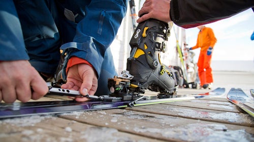 All the guides made sure everyone’s equipment was dialed in at the lodge. Besides advice about the day’s dress, we reviewed how our air bag packs worked and when to use them, as well as the fundamentals of using our skins, binding risers, and ski crampons.