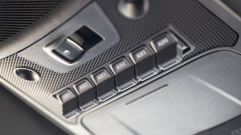 The Raptor comes pre-wired for auxiliary equipment like lights, radios, and compressors.