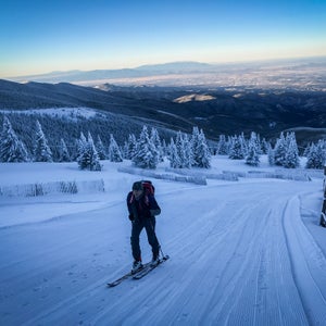 A morning lap up Ski Santa Fe before work.