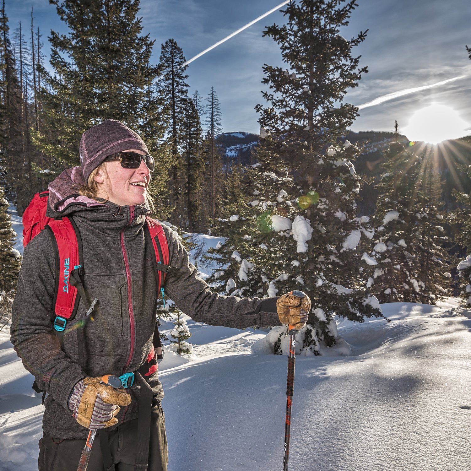 The FallLine jacket on a backcountry tour.