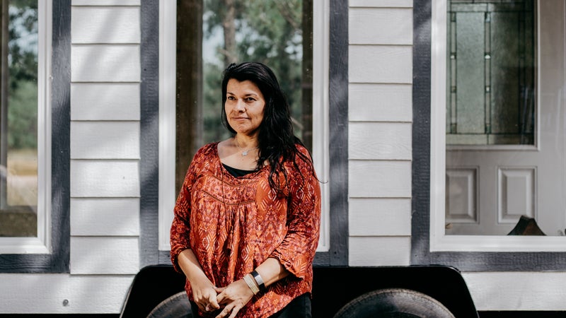 Tiny-home dweller Nina Zamudio.