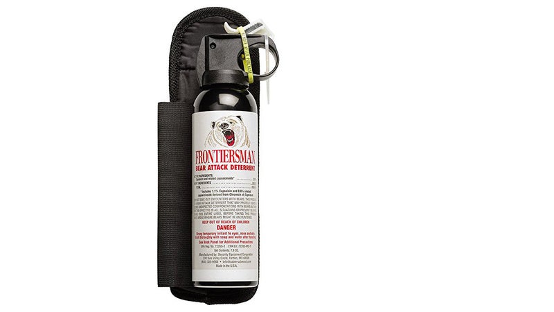 Bear spray typically contains a higher percentage of capsaicin than mace, in a larger container that sprays more volume, further.