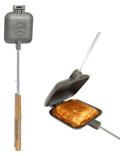 Camping gear: cast iron pie irons