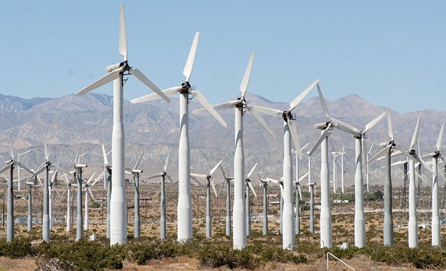 wind turbines, Banning Pass, CA.