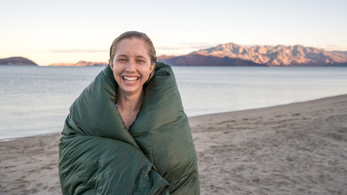 Take Instant Warmth Anywhere with This Heated Down Blanket