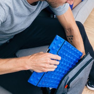 A foam roller for travelers.